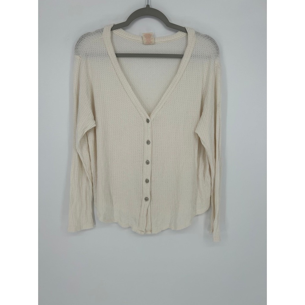 Jasmine & Ginger Cardigan XS Ivory Knit V Neck Button Front Layering Bella Swan